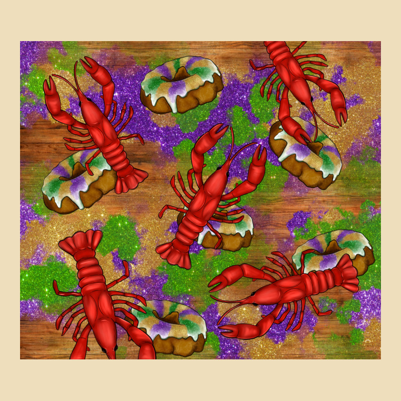 Mardi Gras Crawfish King Cake Premium Hoodie by RanaPortraitStore | Teevron