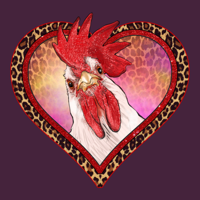 Valentines Day Rooster With Leopard Heart Classic Tee by RanaPortraitStore | Teevron