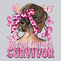 Breast Cancer Survivor Messy Bun Heavyweight Sweatshirt | Teevron
