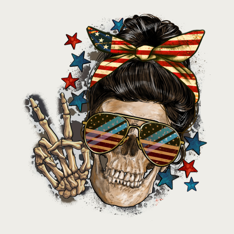 American Mother Skull Zipper Hoodie by FaDigitalArtStudio | Teevron