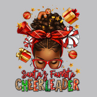 Santa's Favorite Cheerleader Afro Messy Bun Long Sleeve Tee | Teevron