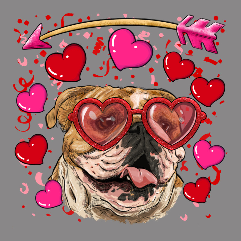 Valentine's Day  Brown English Bulldog Vintage Tee by RanaPortraitStore | Teevron