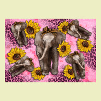 Baby Elephant Sunflowers Kid's Bottle Urban Hoodie | Teevron