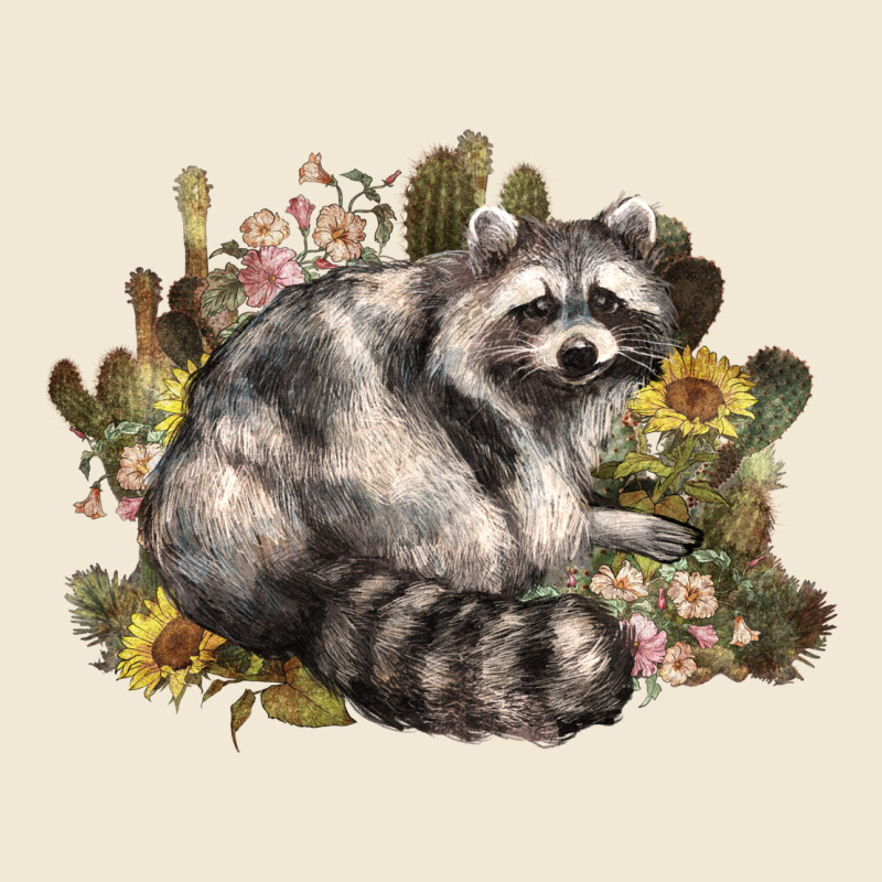 Floral Racoon Western Premium Tee by NancyCooperArtShop | Teevron