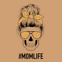 Yellow Flower On Pink Background Mom Skull Vintage Tee | Teevron