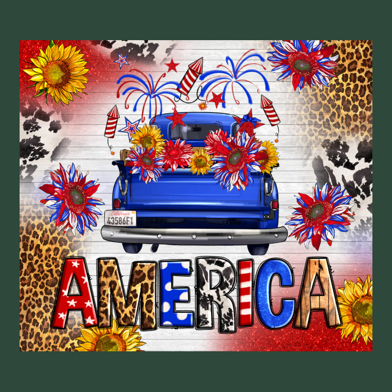 Fourth Of July America Truck Zipper Hoodie by FaDigitalArtStudio | Teevron