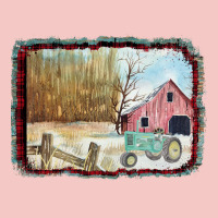 Christmas Barn Tractor Snow Urban Heavy Tee | Teevron