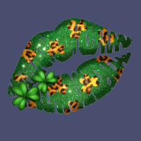 Green And Leopard Patterned Irish Day Lips Vintage Tee | Teevron