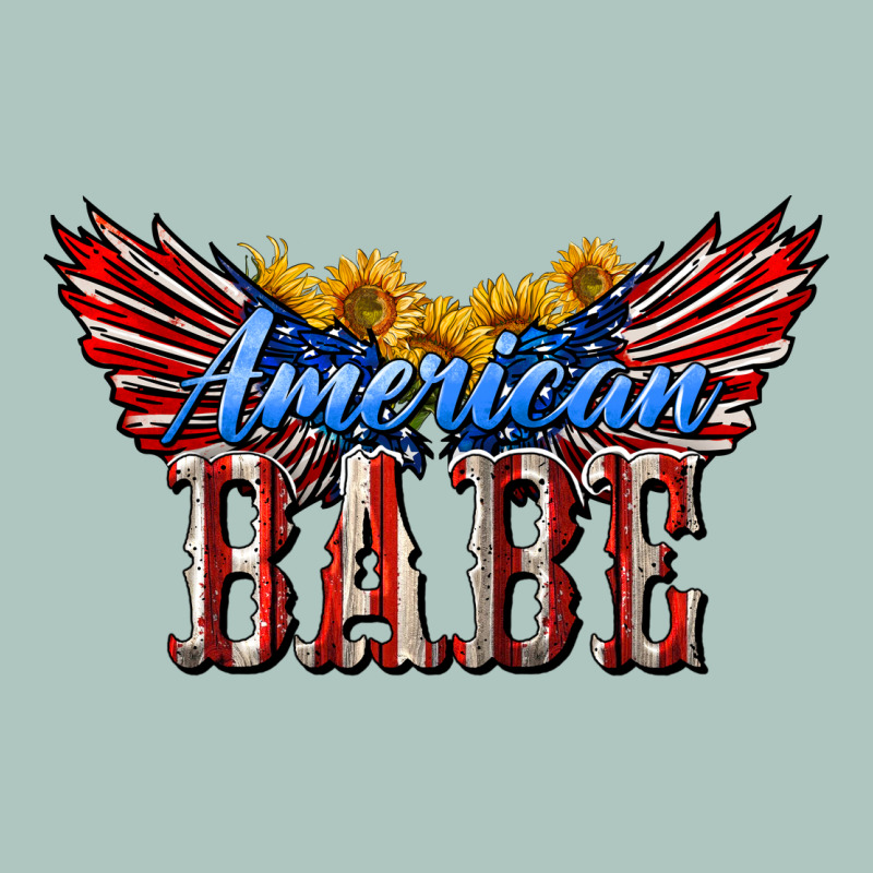 American Babe With Sunflowers Premium Sweatshirt by LillyAllenDesigns | Teevron