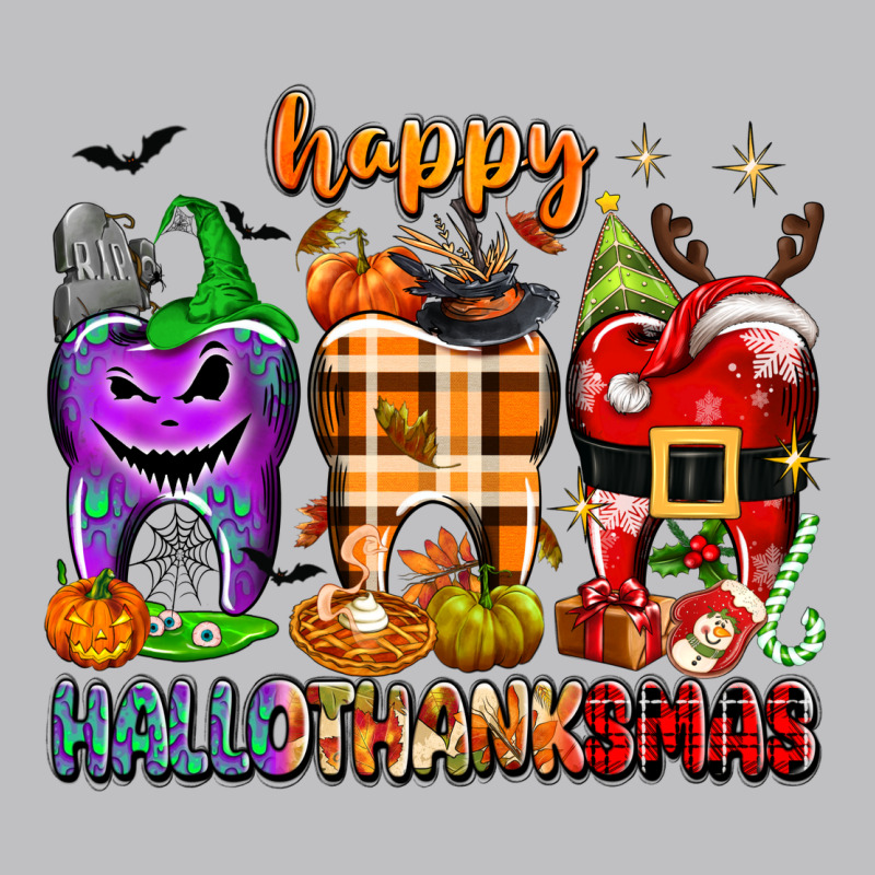 Happy Hallothanksmas Teeth Long Sleeve Tee by texasbilliewilder | Teevron