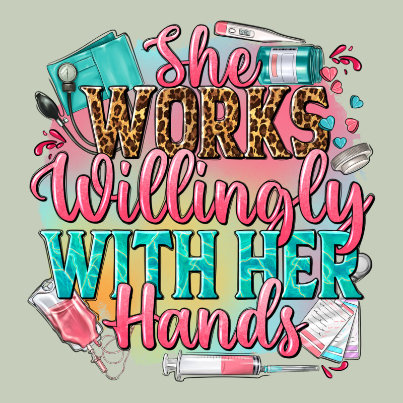 She Works Willingly With Her Hands Ladies Tee by NancyCooperArtShop | Teevron