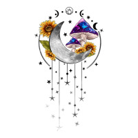 moon and mushrooms with sunflower | Teevron