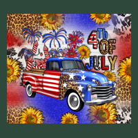 Fourth Of July Sunflowers Truck Zipper Hoodie | Teevron