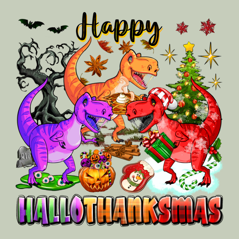 Happy Hallothanksmas Dinosaur Long Sleeve Tee by texasbilliewilder | Teevron