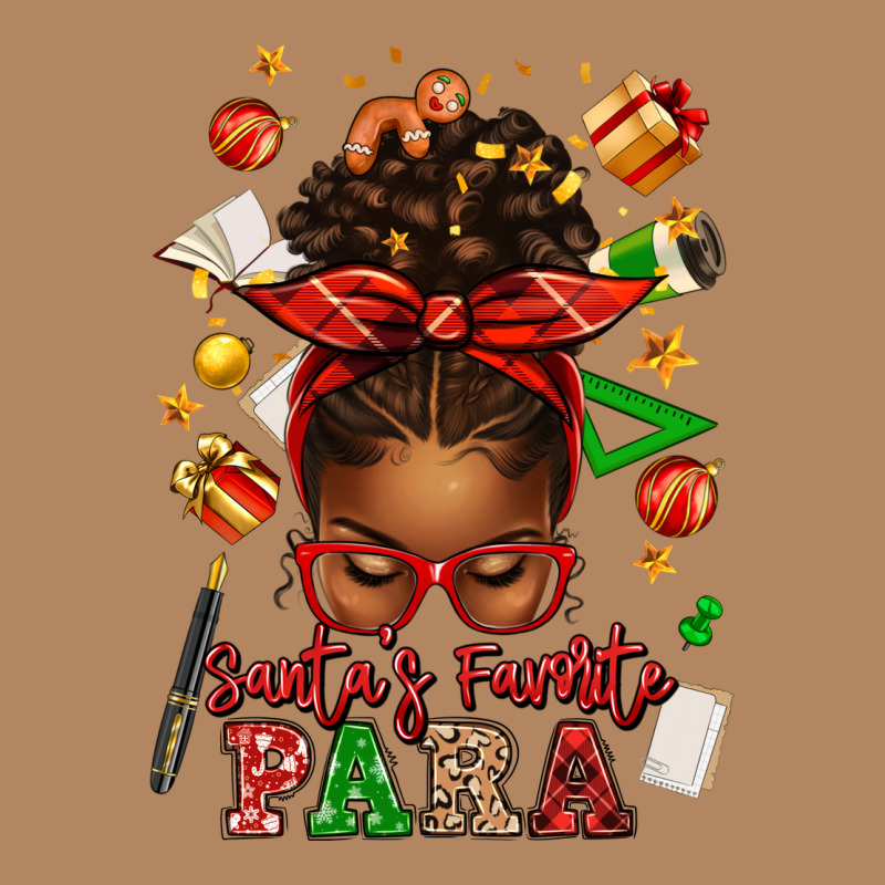 Santa's Favorite Para Afro Messy Bun Long Sleeve Tee by texasbilliewilder | Teevron