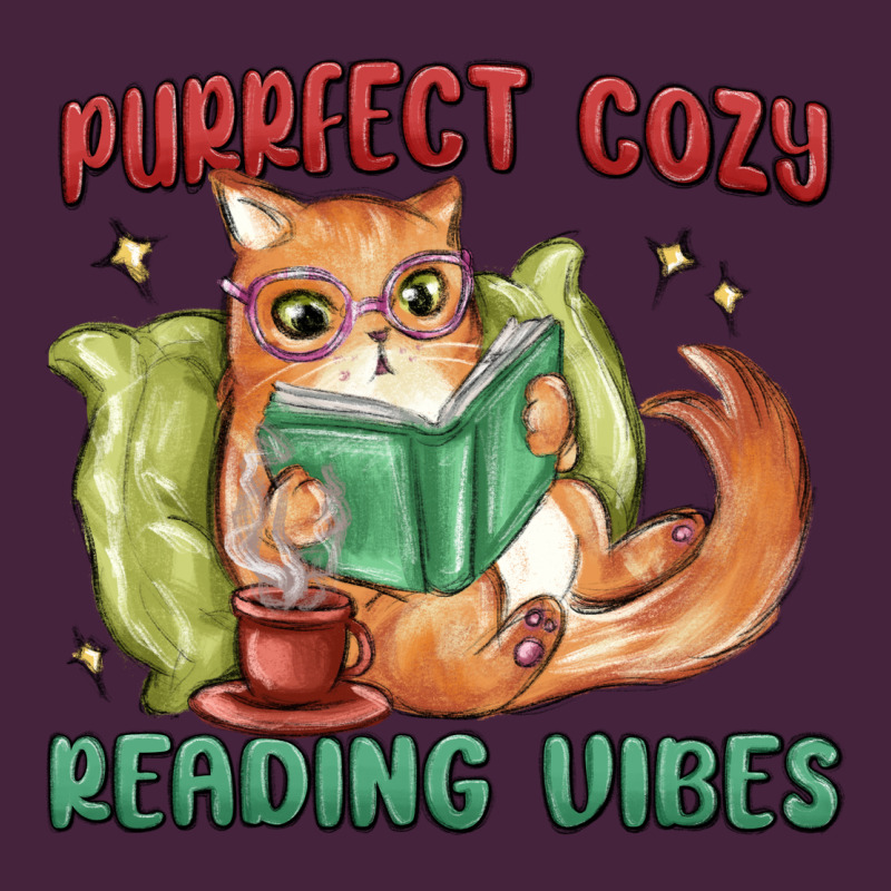 Purrfect Cozy Reading Vibes Premium Tee by MaliasSmallBusiness | Teevron