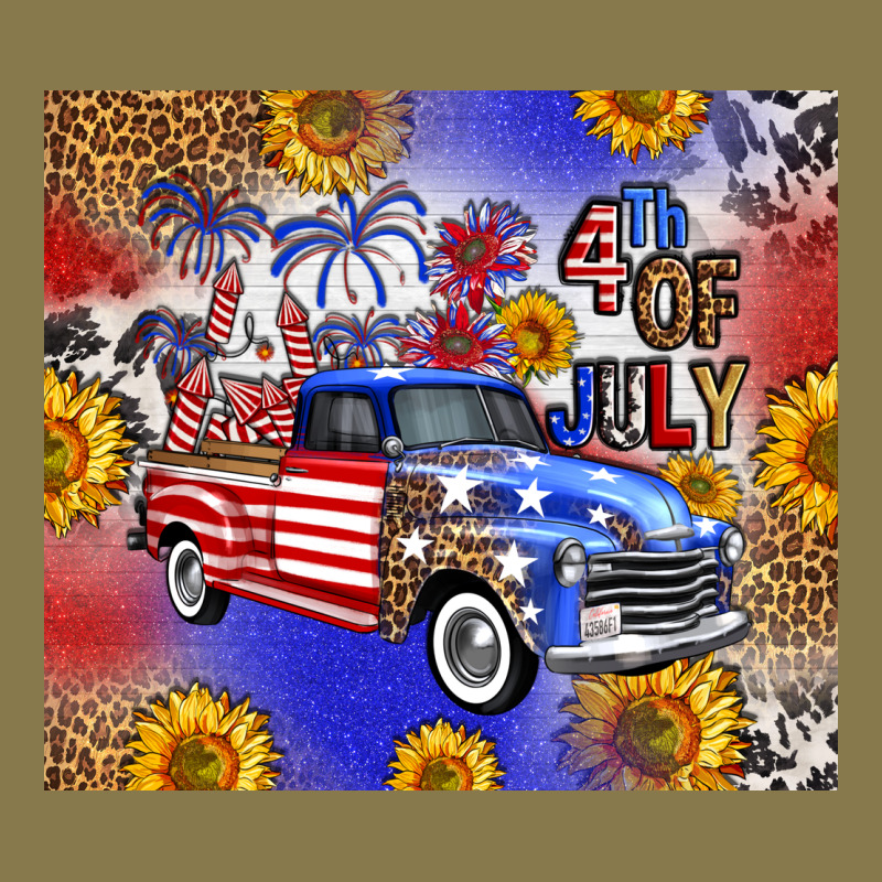 Fourth Of July Sunflowers Truck Premium Hoodie by FaDigitalArtStudio | Teevron