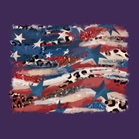 Leopard Glitter American Flag Premium Hoodie | Teevron