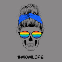 Blue Glitter Rainbow Mom Skull Vintage Tee | Teevron