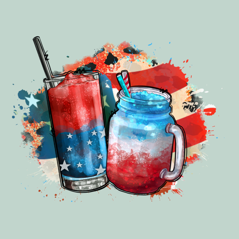 Red White And Blue Slushy Cocktail Zipper Hoodie by FaDigitalArtStudio | Teevron