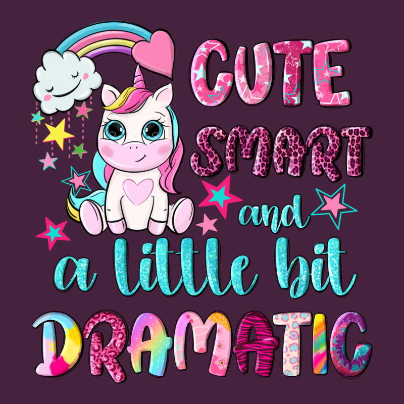 Cute Smart And A Little Bit Dramatic With Unicorn Premium Tee by NancyCooperArtShop | Teevron