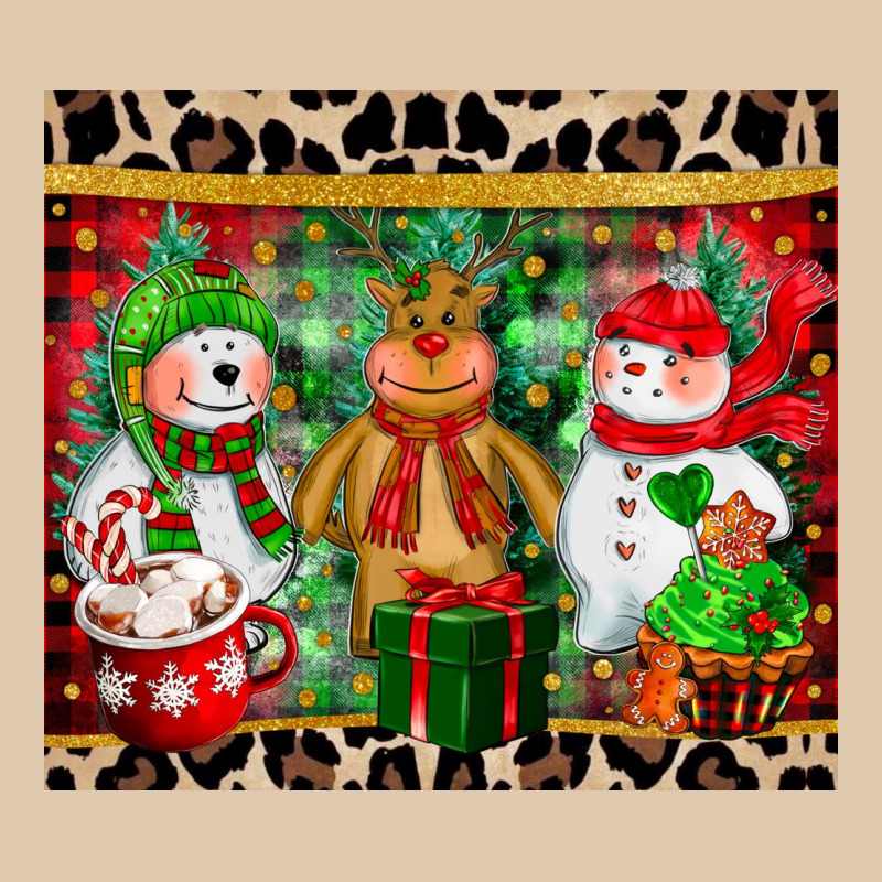 Christmas Snowman Polar Bear Reindeer Heavyweight Sweatshirt by CowGirlArtShop | Teevron