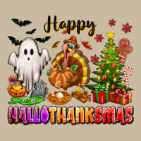 Happy Hallothanksmas With Ghost Turkey And Tree Long Sleeve Tee | Teevron