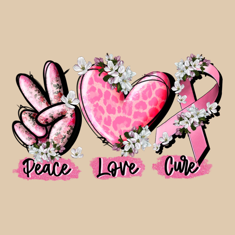 Peace Love Cure Breast Cancer Heavyweight Sweatshirt by CowGirlArtShop | Teevron