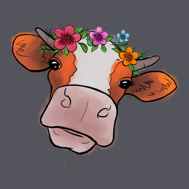 Cow With Flowers Vintage Hoodie by Bettercallsaul | Teevron