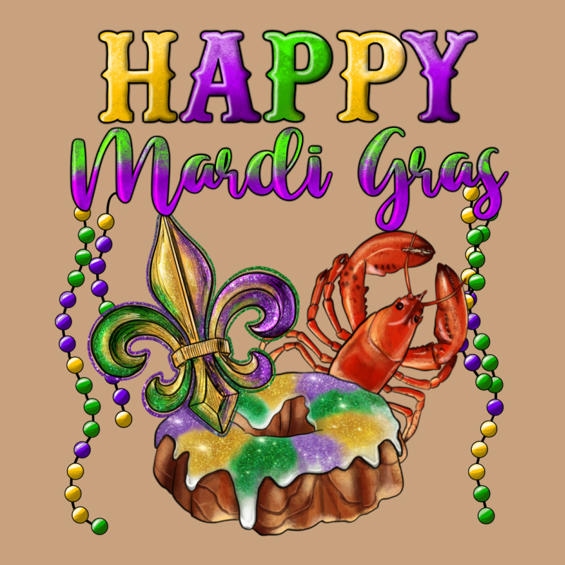 Happy Mardi Gras Fleur De Lis King Cake Crawfish Vintage Tee by RanaPortraitStore | Teevron
