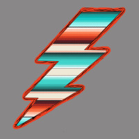 Teal And Orange Serape Lightning Vintage Tee | Teevron