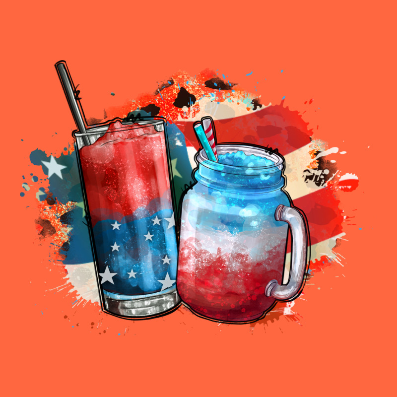 Red White And Blue Slushy Cocktail Premium Hoodie by FaDigitalArtStudio | Teevron