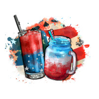 Red white and blue slushy cocktail | Teevron
