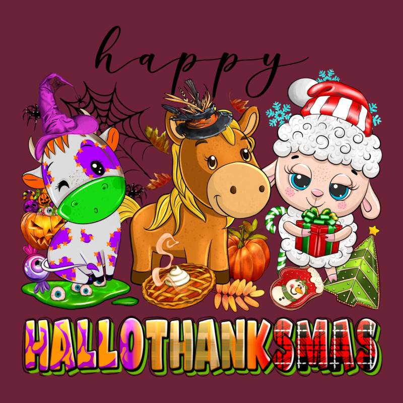 Happy Hallothanksmas Farm Animals Long Sleeve Tee by texasbilliewilder | Teevron
