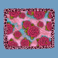 Pink Rose Leopard Background Urban Heavy Tee | Teevron