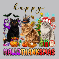Happy Hallothanksmas Cats Long Sleeve Tee | Teevron