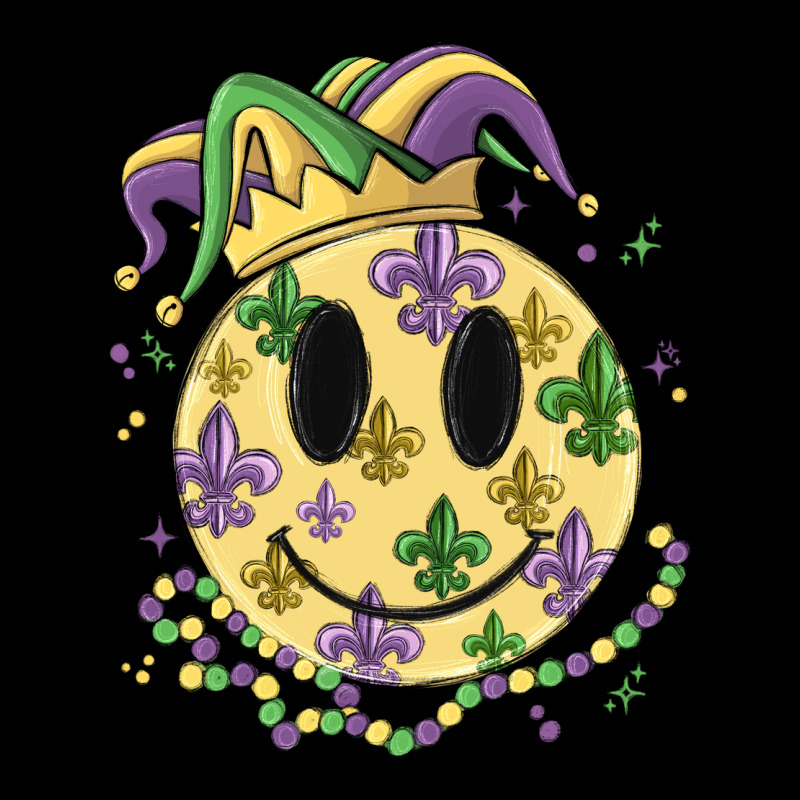 Smiley Face Mardi Gras Heavy Core Tee by MaliasSmallBusiness | Teevron