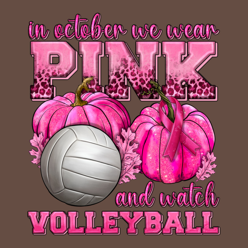 In October We Wear Pink And Watch Volleyball Long Sleeve Tee by texasbilliewilder | Teevron