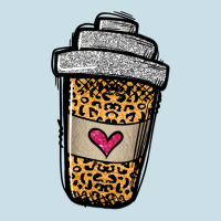 Leopard Glitter Coffee Cup Ladies Tee | Teevron