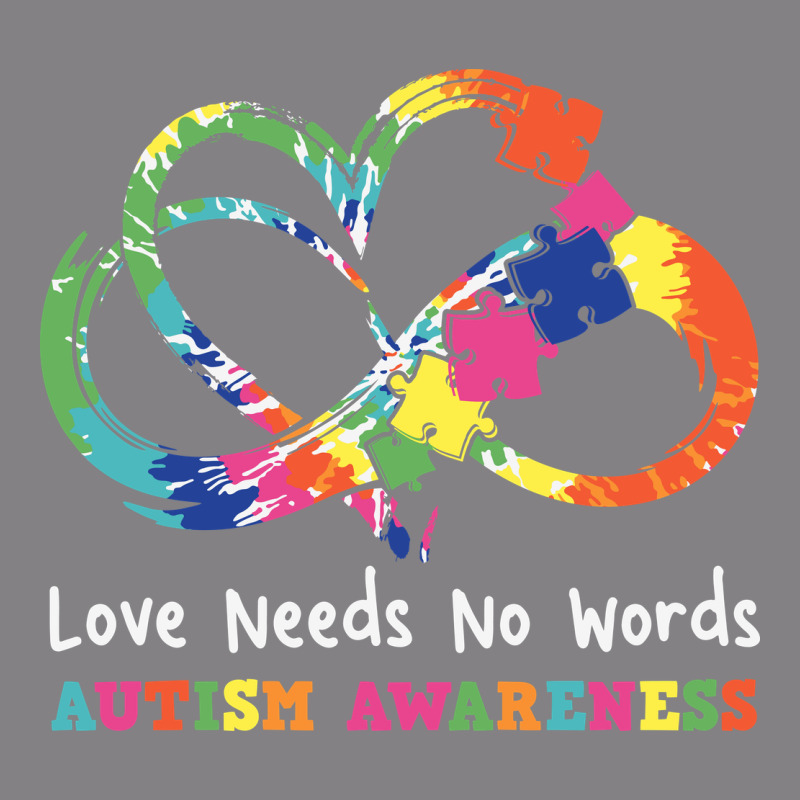 Love Needs No Words Heart Puzzle Autism Heavyweight Hoodie by CowhideDigitalArt | Teevron