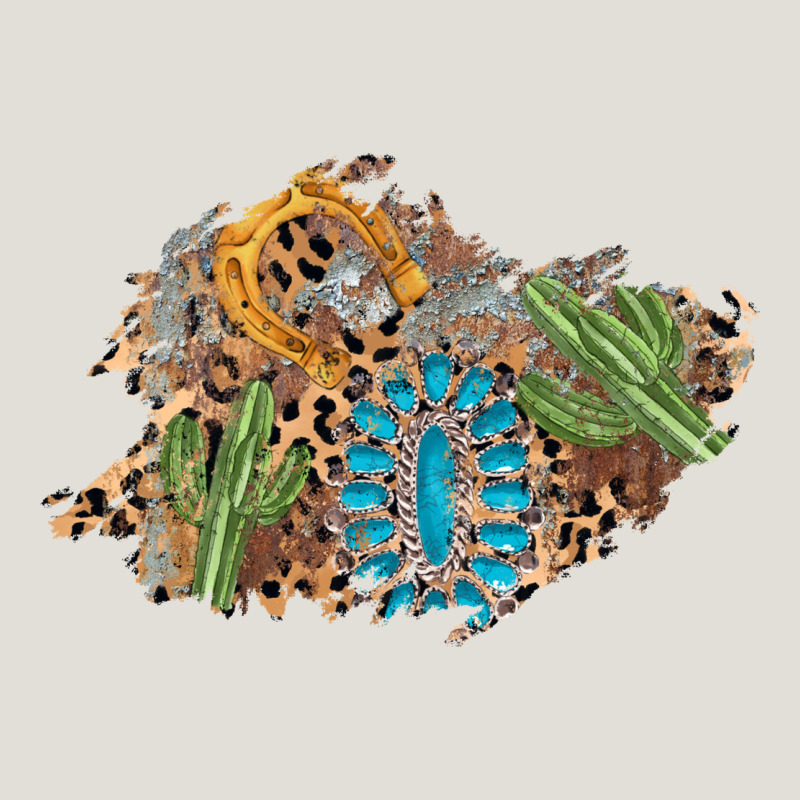 Horseshoe Leopard Gemstone Cactus Patch Heavy Core Tee by AdoDesignShop | Teevron