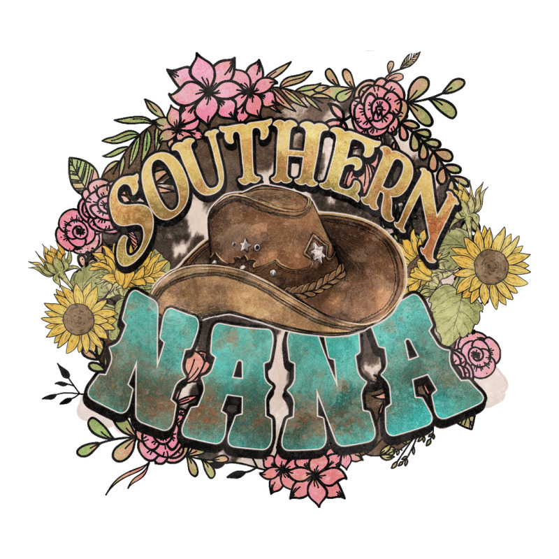 Southern Nana Western Flowers Ladies Tee by NancyCooperArtShop | Teevron