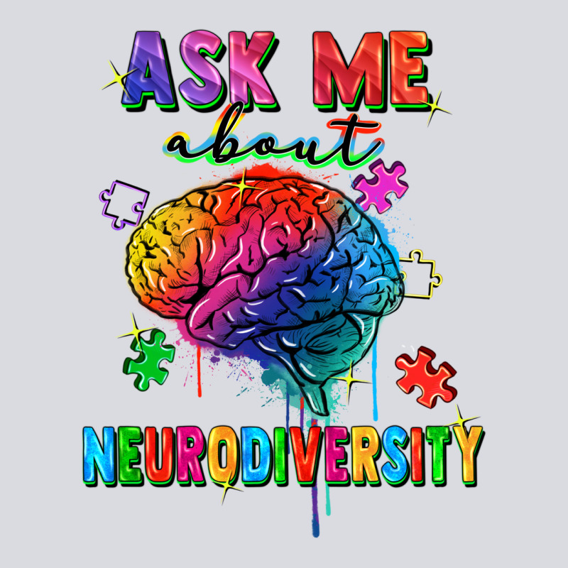 Ask Me About Neurodiversity Zipper Hoodie by FaDigitalArtStudio | Teevron