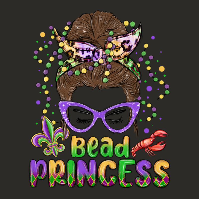 Bead Princess Messy Bun Mardi Gras Heavy Core Tee by MaliasSmallBusiness | Teevron