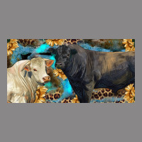 Charolais And Black Angus Bull With Sunflower And Leopard Vintage Tee | Teevron