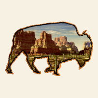 Bison Silhouette Desert Landscape Vintage Tee | Teevron