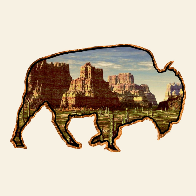 Bison Silhouette Desert Landscape Vintage Tee by Bettercallsaul | Teevron