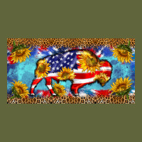 Bison Amerıcan Flag  License Plate Template Classic Tee | Teevron