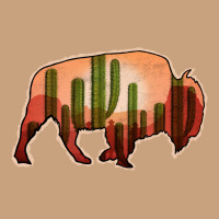 Cactus Bison Silhouette Vintage Tee | Teevron