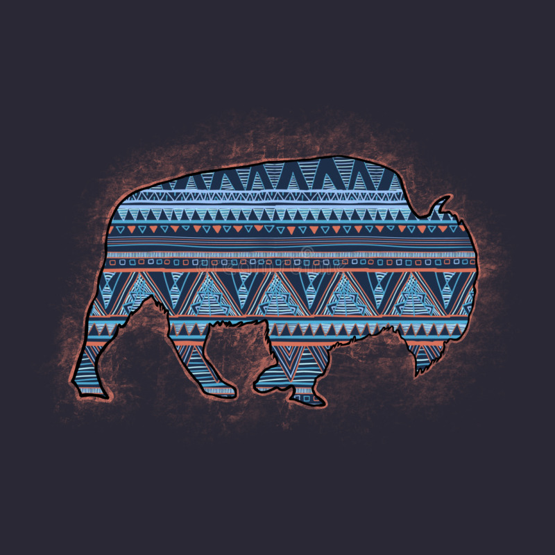 Bison Silhouette Blue Aztec Vintage Tee by Bettercallsaul | Teevron